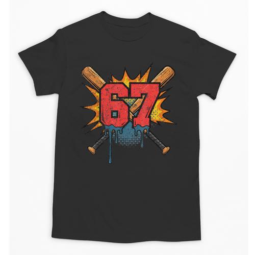 67 Sports Meme – Baseball Bats Number 6 7 Unisex T-Shirt - Sportilla