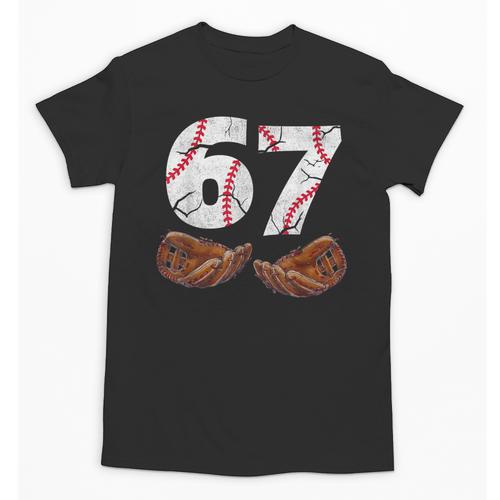 67 Trend Baseball Six Seven Number For Boys Men Unisex T-Shirt - Sportilla