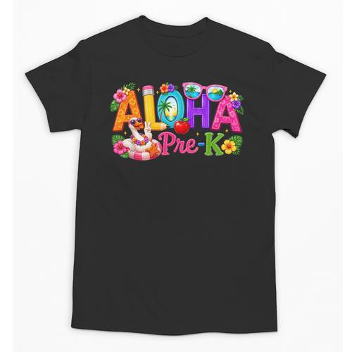 Aloha Pre-K Tropical Floral Beach Silly Goose Back To School Unisex T-Shirt - Savourry