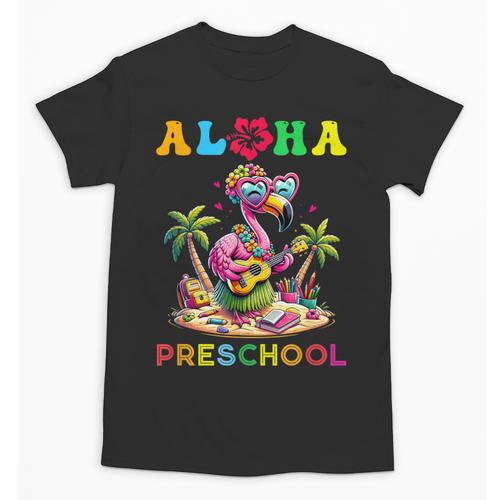 Aloha Preschool Flamingo Hawaii Back To School Kids Girl Unisex T-Shirt - Savourry
