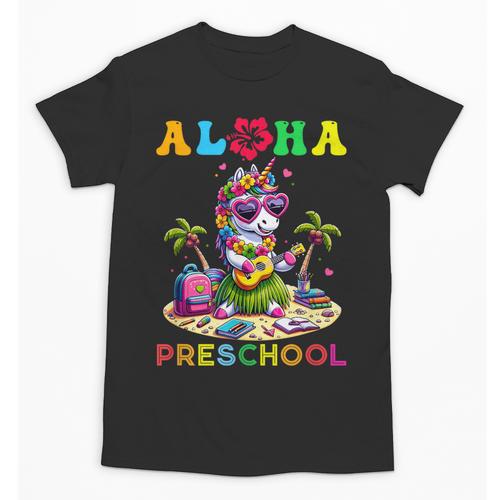 Aloha Preschool Unicorn Hawaii Back To School Kids Girl Unisex T-Shirt - Savourry