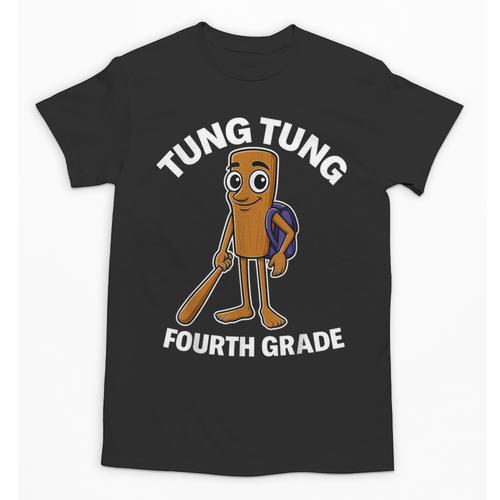 Back To School 4th Grade Italian Brainrot Tung Tung Sahur Unisex T-Shirt - Savourry