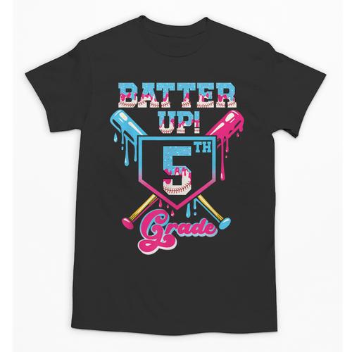 Back To School 5th Grade Batter Up Baseball First Day Boys Unisex T-Shirt - Savourry
