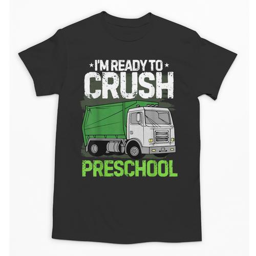 Back To School First Day Of Preschool Garbage Truck Boys Unisex T-Shirt - Savourry