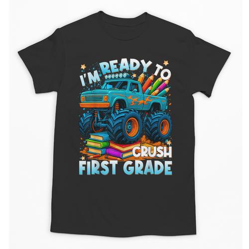Back To School Ready To Crush 1st Grade Monster Truck Boys Unisex T-Shirt - Savourry