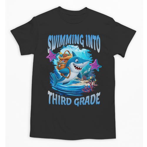 Back To School Third Grade Shark Unisex T-Shirt - Savourry
