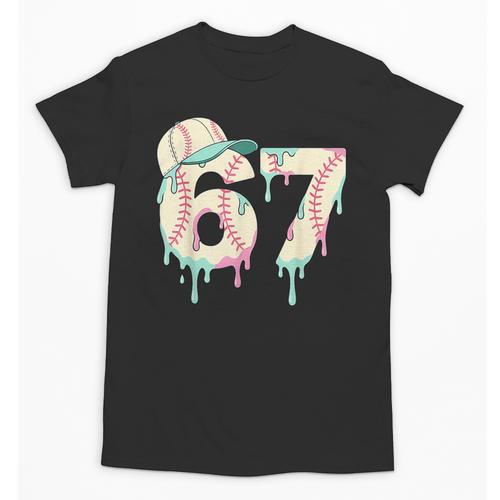 Baseball 67 Drip Six Seven Baseball Dripping Boys Kids Unisex T-Shirt - Sportilla