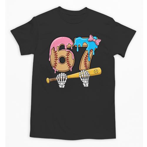 Baseball 67 Ice Cream Drip Skeleton Six Seven Boys Meme Unisex T-Shirt - Sportilla
