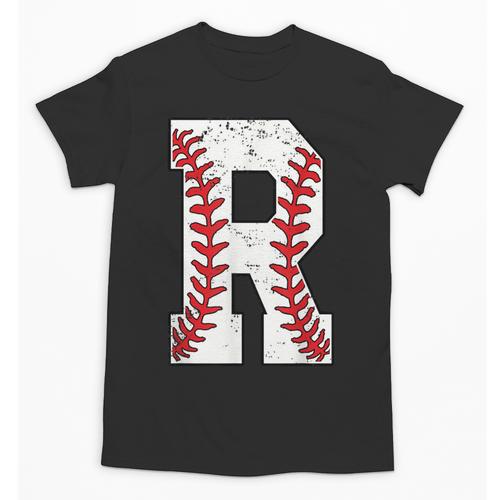 Baseball Alphabet Monogram Initial Letter R Unisex T-Shirt - Sportilla