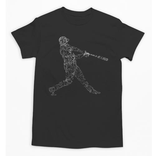 Baseball Batter Line Abstract Geometry Team Player Family Unisex T-Shirt - Sportilla