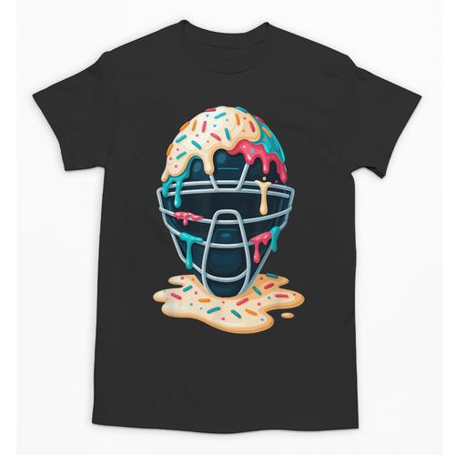 Baseball Catcher Mask Ice Cream Dripping Baseball Boy Youth Unisex T-Shirt - Sportilla