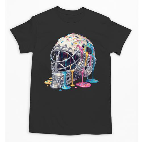 Baseball Catcher Mask Ice Cream Dripping Baseball Boys Unisex T-Shirt - Sportilla