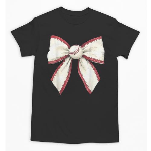 Baseball Coquette Bow Cute Baseball Game Unisex T-Shirt - Sportilla