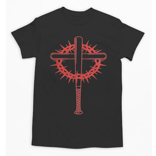 Baseball Cross Bats Pitcher Jesus Faith Unisex T-Shirt - Sportilla