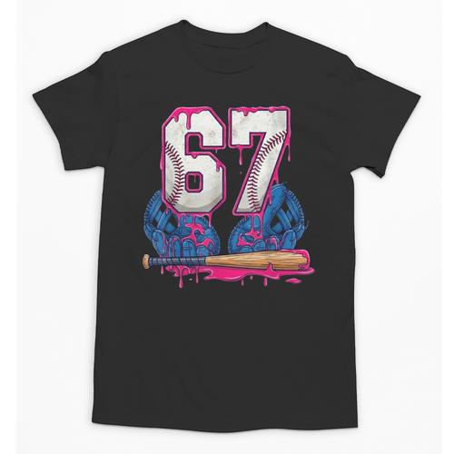 Baseball Drip 67 Meme Six Seven 6-7 Gen Alpha Slang Unisex T-Shirt - Sportilla