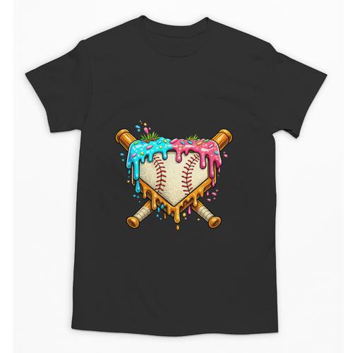 Baseball Drip For Boys Ice Cream Dripping Baseball Sport Unisex T-Shirt - Sportilla