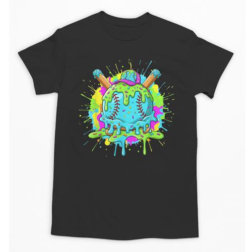 Baseball Drip For Boys Ice Cream Drip Youth Boys Baseball Unisex T-Shirt - Sportilla