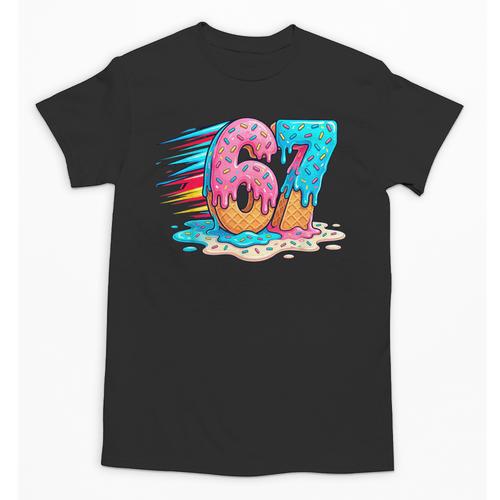Baseball Drip Ice Cream 67 Graffiti Splash Melt Unisex T-Shirt - Sportilla