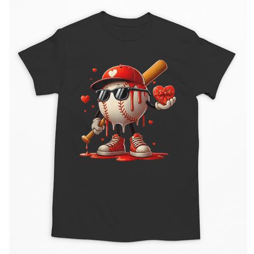 Baseball Drip Ice Cream Apparel Youth Boy Valentine Unisex T-Shirt - Sportilla