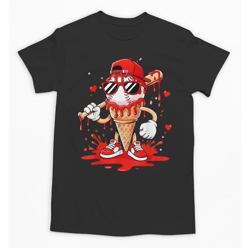 Baseball Drip Ice Cream Apparel Youth Boys Valentines Unisex T-Shirt - Sportilla