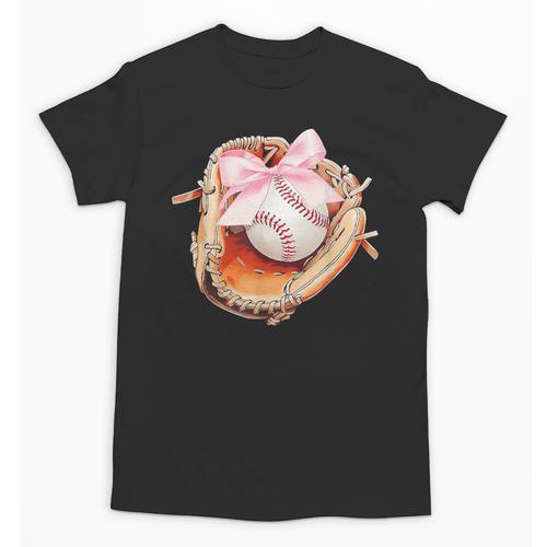 Baseball Drip Ice Cream Coquette Pink Bow Baseball Player Unisex T-Shirt - Sportilla