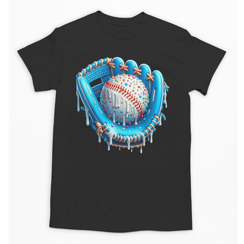 Baseball Drip Ice Cream Glove With Sprinkles Ball Boys Youth Unisex T-Shirt - Sportilla