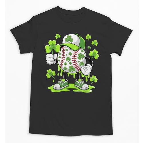 Baseball Drip Ice Cream Shamrock Irish St Patricks Men Unisex T-Shirt - Sportilla