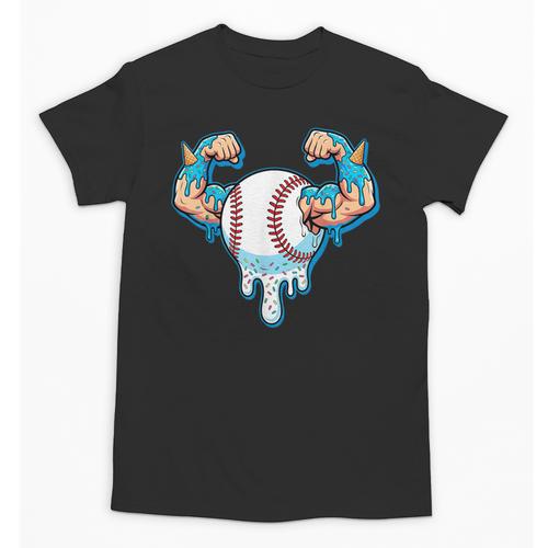 Baseball Drip Ice Cream Strong Character Unisex T-Shirt - Sportilla