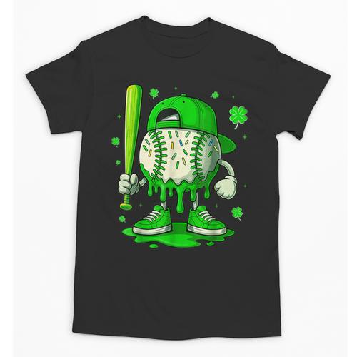 Baseball Drip Icecream Apparel Youth Boy St Patricks Day Unisex T-Shirt - Sportilla