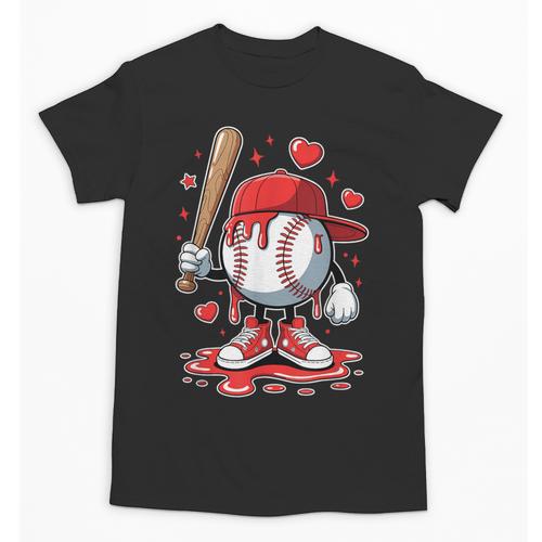 Baseball Drip Icecream Apparel Youth Boy Valentine Unisex T-Shirt - Sportilla
