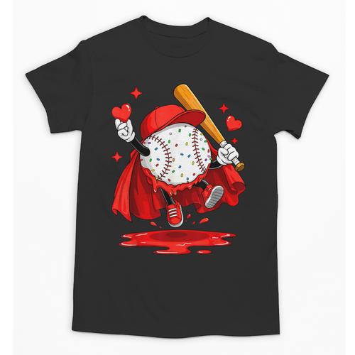 Baseball Drip Icecream Youth Boy Valentine Unisex T-Shirt - Sportilla