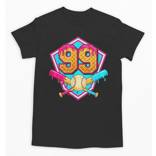 Baseball Drip Jersey Number 99 For Players & 99th Birthday Unisex T-Shirt - Sportilla