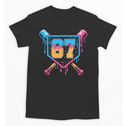 Baseball Drip Number 67 Player Or 67Th Birthday Unisex T-Shirt - Sportilla