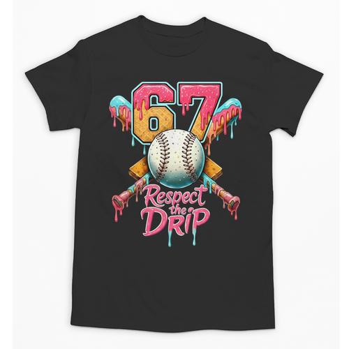Baseball Drip Number 67 Player Sport For Men Women Kids Unisex T-Shirt - Sportilla