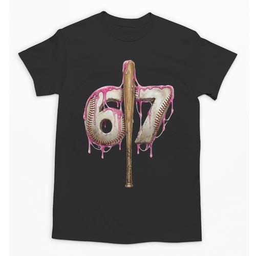 Baseball Drip Number 67 Sports Player Six Seven Meme Fan Unisex T-Shirt - Sportilla