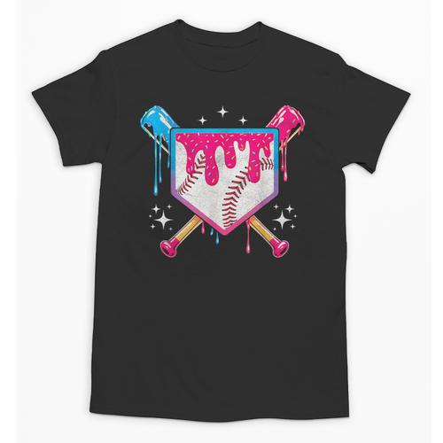 Baseball Drip Purple Glove Respect The Drip Youth Boys Girls Unisex T-Shirt - Sportilla