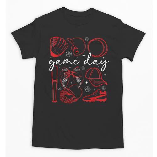 Baseball Game Day Coquette Game Day Baseball Unisex T-Shirt - Sportilla