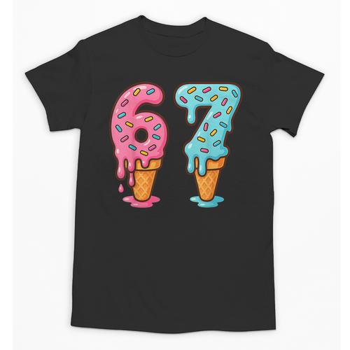 Baseball Ice Cream Drip 6 7 Kids 67 Birthday Unisex T-Shirt - Sportilla