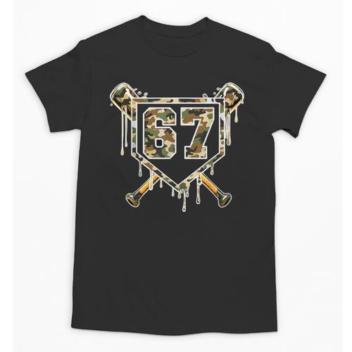Baseball Ice Cream Drip 67 Camo Six Seven Meme Unisex T-Shirt - Sportilla