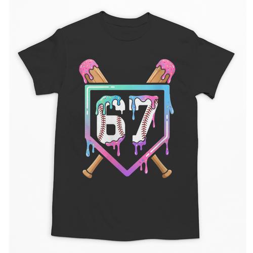 Baseball Ice Cream Drip 67 Player Dabbing Six Seven Boys Unisex T-Shirt - Sportilla