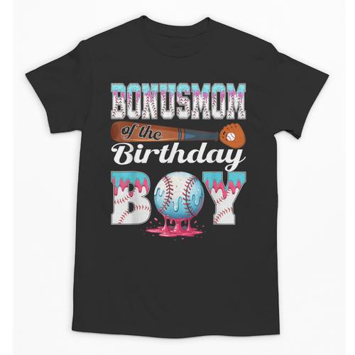 Baseball Ice Cream Drip Bonus Mom Of The Birthday Boy Unisex T-Shirt - Sportilla