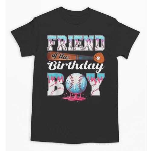 Baseball Ice Cream Drip Friend Of The Birthday Boy Unisex T-Shirt - Sportilla