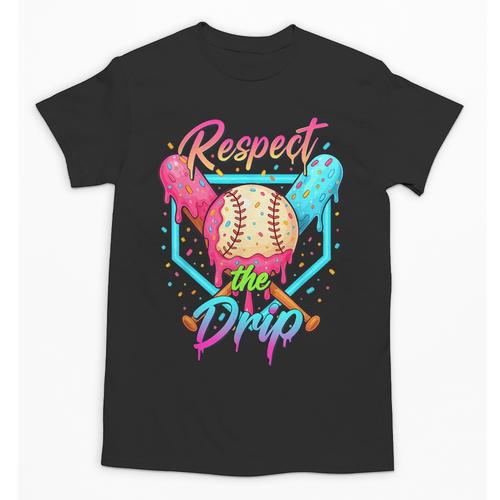Baseball Ice Cream Drip Number 67 Player 67 Respect The Drip Unisex T-Shirt - Sportilla