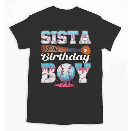 Baseball Ice Cream Drip Sista Of The Birthday Boy Unisex T-Shirt - Sportilla