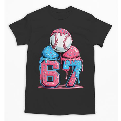Baseball Ice Cream Drip Six Seven Gen Alpha Meme 67 Unisex T-Shirt - Sportilla