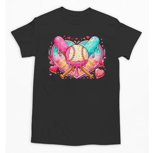 Baseball Ice Cream Drip Style Melt Ice Cream Youth Boys Unisex T-Shirt - Sportilla