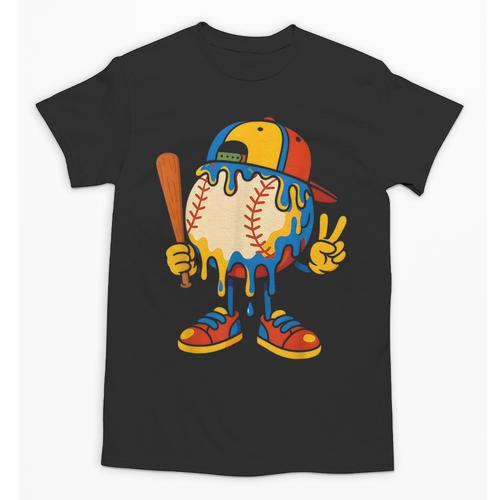 Baseball Ice Cream Drip Youth Back To School Baseball Stuff Unisex T-Shirt - Savourry