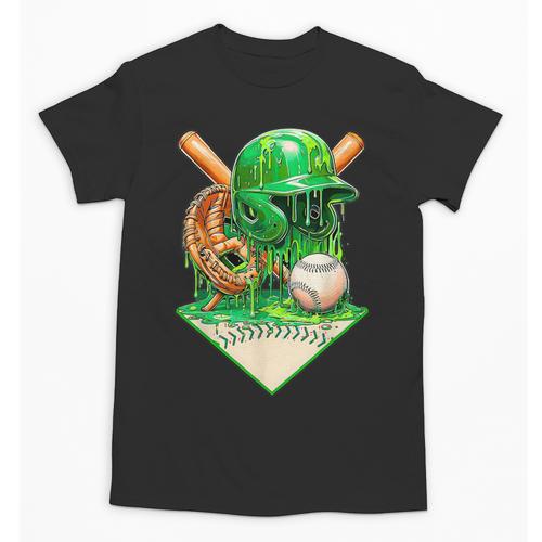 Baseball Life Style Ice Cream Drip Green Unisex T-Shirt - Sportilla