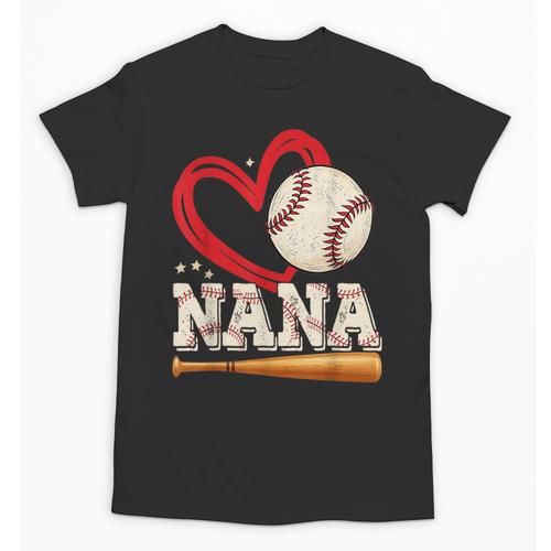 Baseball Nana Baseball Heart Family Matching Unisex T-Shirt - Sportilla