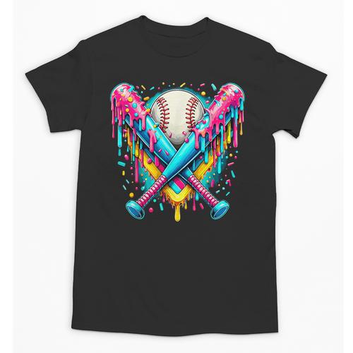 Baseball Player Ice Cream Drip Unisex T-Shirt - Sportilla